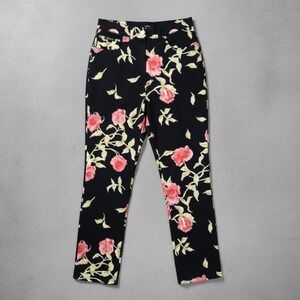 Vintage Votre Nom High Rise Mom Jeans Soft Floral Print Black Size 24‎ (EU 36)